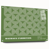 Bohemian Wall Art | Green & White Circular Boho Canvas Print