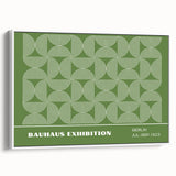 Bohemian Wall Art | Green & White Circular Boho Canvas Print