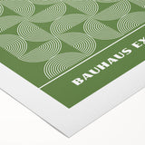 Bohemian Wall Art | Green & White Circular Boho Canvas Print