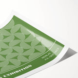 Bohemian Wall Art | Green & White Circular Boho Canvas Print