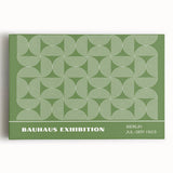 Bohemian Wall Art | Green & White Circular Boho Canvas Print