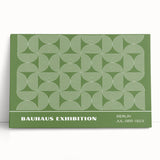 Bohemian Wall Art | Green & White Circular Boho Canvas Print