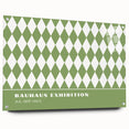 Bohemian Wall Art | Green & White Harlequin Boho Canvas Print