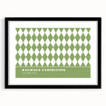 Bohemian Wall Art | Green & White Harlequin Boho Canvas Print