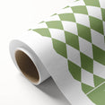 Bohemian Wall Art | Green & White Harlequin Boho Canvas Print