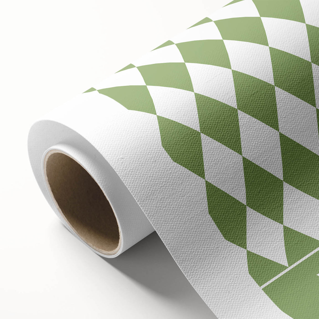 Bohemian Wall Art | Green & White Harlequin Boho Canvas Print