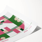 Bohemian Wall Art | Vibrant Bauhaus Geometric Boho Canvas | Eclectic Art Print