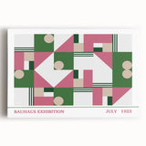 Bohemian Wall Art | Vibrant Bauhaus Geometric Boho Canvas | Eclectic Art Print