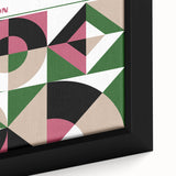 Bohemian Wall Art | Bold Bauhaus Geometric Boho Decor Canvas | Eclectic Art Print