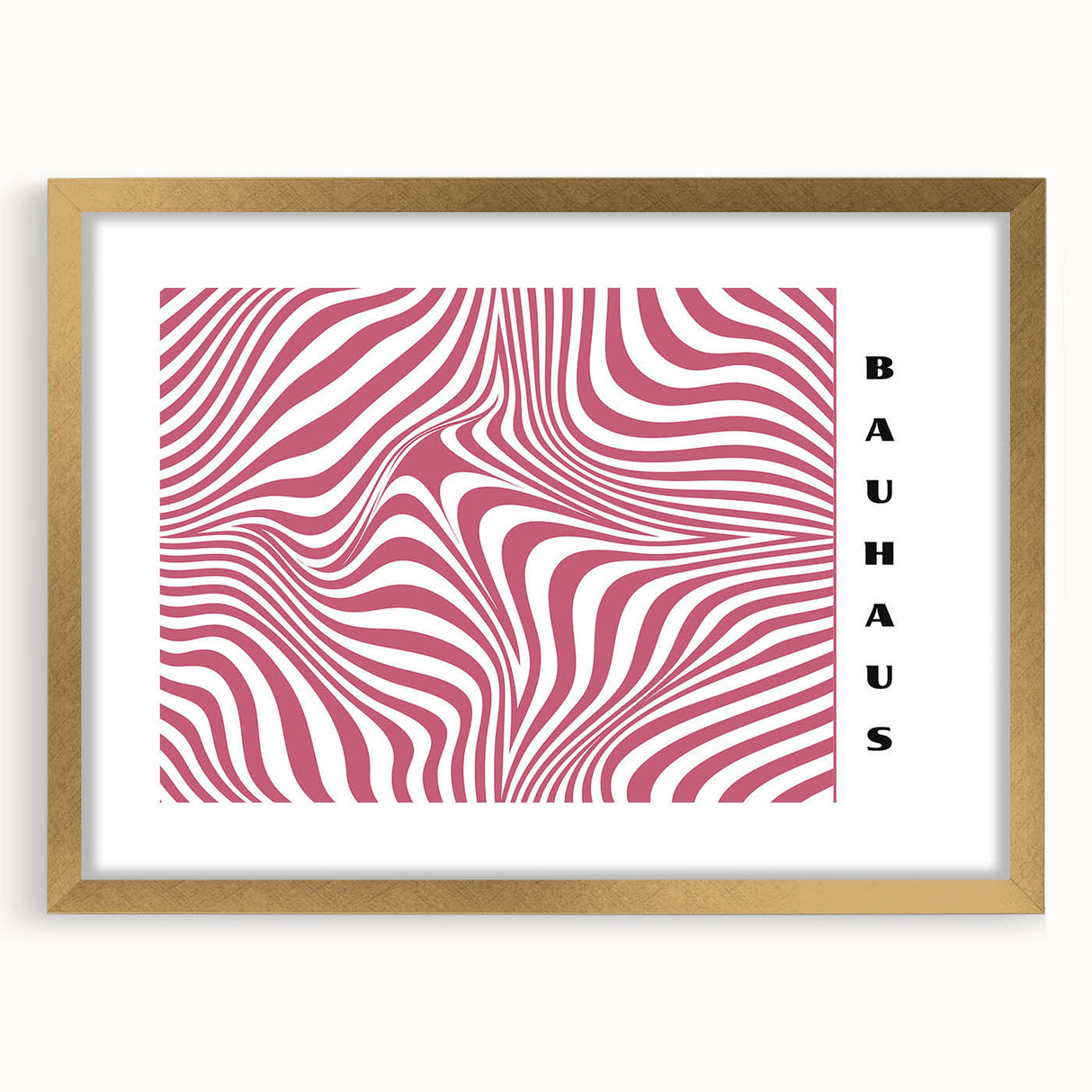 Bohemian Wall Art | Bold Bauhaus Wavy Pattern Boho Canvas | Eclectic Art Print