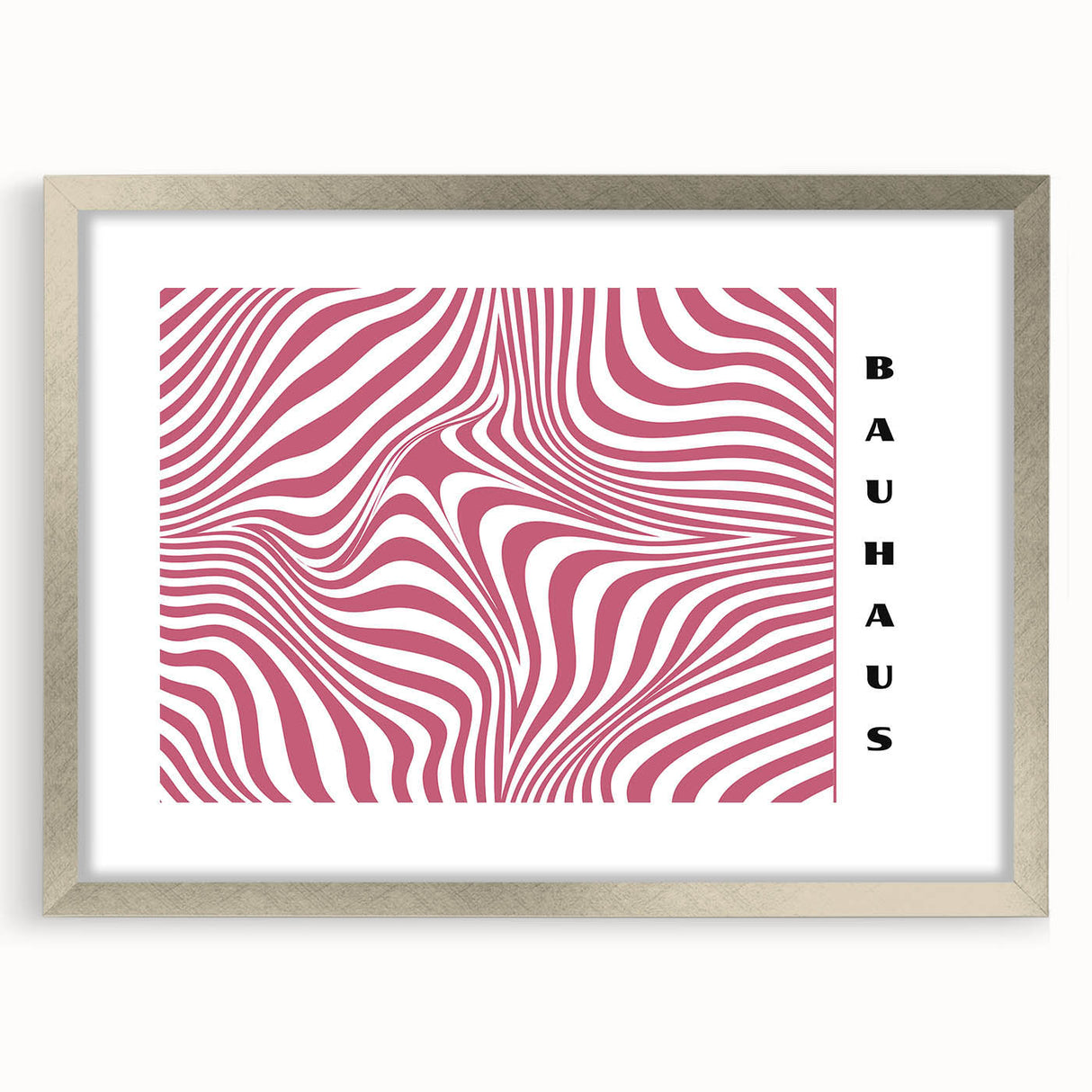 Bohemian Wall Art | Bold Bauhaus Wavy Pattern Boho Canvas | Eclectic Art Print