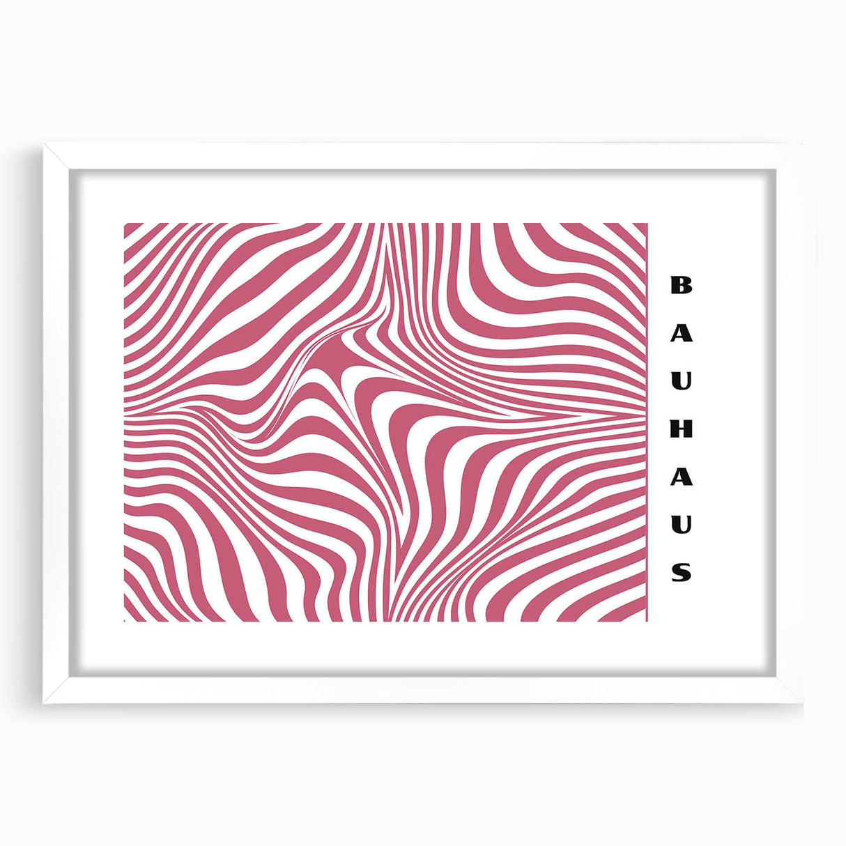 Bohemian Wall Art | Bold Bauhaus Wavy Pattern Boho Canvas | Eclectic Art Print