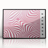 Bohemian Wall Art | Bold Bauhaus Wavy Pattern Boho Canvas | Eclectic Art Print