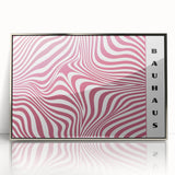 Bohemian Wall Art | Bold Bauhaus Wavy Pattern Boho Canvas | Eclectic Art Print