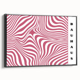 Bohemian Wall Art | Bold Bauhaus Wavy Pattern Boho Canvas | Eclectic Art Print