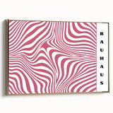 Bohemian Wall Art | Bold Bauhaus Wavy Pattern Boho Canvas | Eclectic Art Print