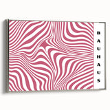 Bohemian Wall Art | Bold Bauhaus Wavy Pattern Boho Canvas | Eclectic Art Print