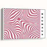 Bohemian Wall Art | Bold Bauhaus Wavy Pattern Boho Canvas | Eclectic Art Print