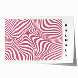 Bohemian Wall Art | Bold Bauhaus Wavy Pattern Boho Canvas | Eclectic Art Print