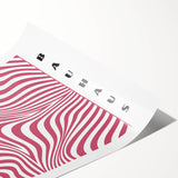 Bohemian Wall Art | Bold Bauhaus Wavy Pattern Boho Canvas | Eclectic Art Print