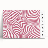 Bohemian Wall Art | Bold Bauhaus Wavy Pattern Boho Canvas | Eclectic Art Print