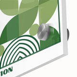 Bohemian Wall Art | Green Bauhaus Geometric Boho Canvas | Eclectic Art Print