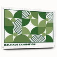 Bohemian Wall Art | Green Bauhaus Geometric Boho Canvas | Eclectic Art Print