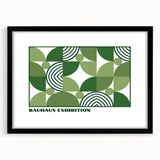 Bohemian Wall Art | Green Bauhaus Geometric Boho Canvas | Eclectic Art Print