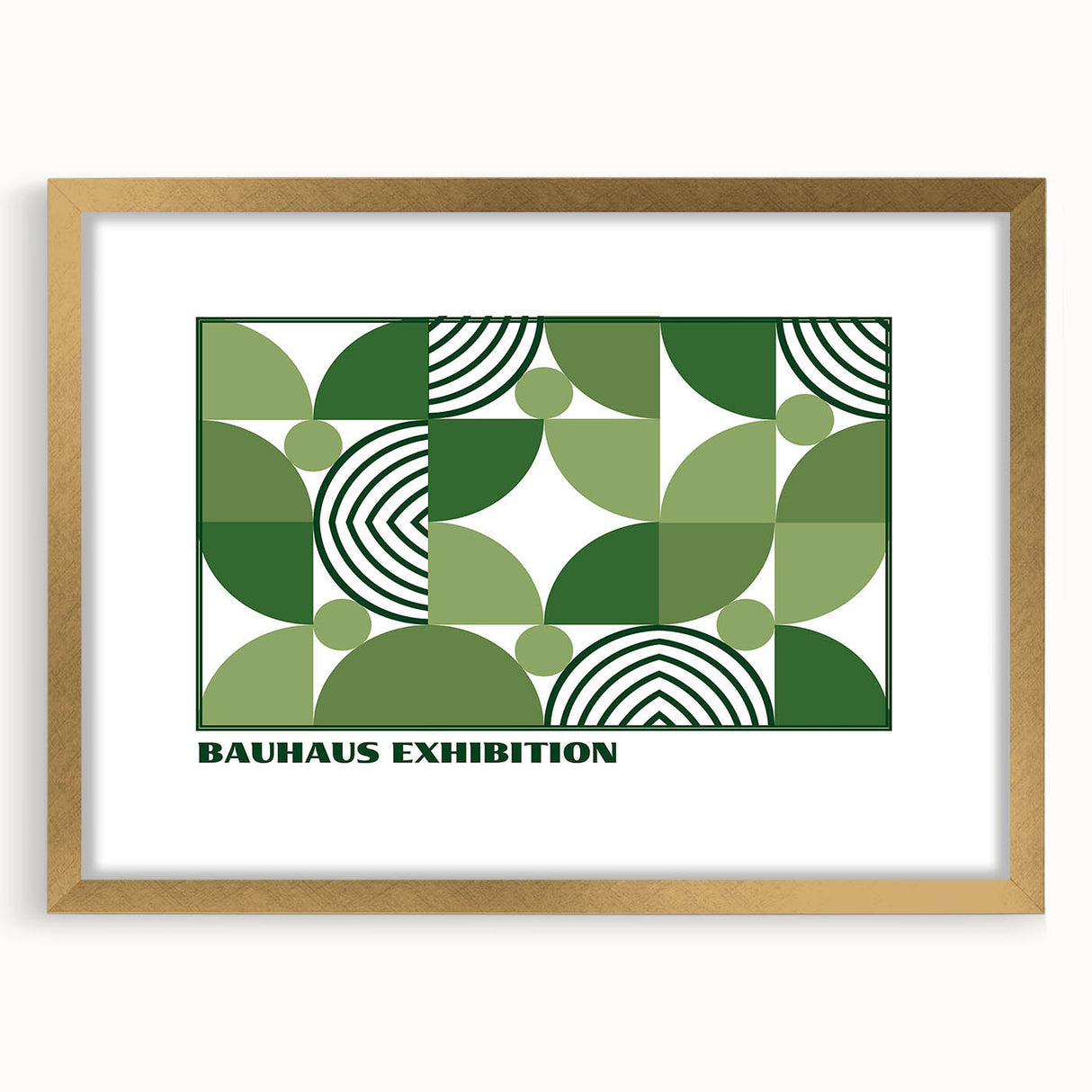 Bohemian Wall Art | Green Bauhaus Geometric Boho Canvas | Eclectic Art Print