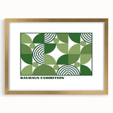 Bohemian Wall Art | Green Bauhaus Geometric Boho Canvas | Eclectic Art Print
