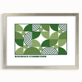 Bohemian Wall Art | Green Bauhaus Geometric Boho Canvas | Eclectic Art Print