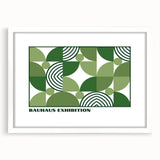 Bohemian Wall Art | Green Bauhaus Geometric Boho Canvas | Eclectic Art Print