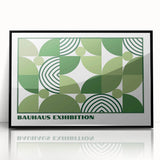 Bohemian Wall Art | Green Bauhaus Geometric Boho Canvas | Eclectic Art Print