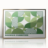 Bohemian Wall Art | Green Bauhaus Geometric Boho Canvas | Eclectic Art Print