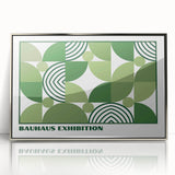 Bohemian Wall Art | Green Bauhaus Geometric Boho Canvas | Eclectic Art Print