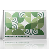 Bohemian Wall Art | Green Bauhaus Geometric Boho Canvas | Eclectic Art Print