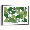 Bohemian Wall Art | Green Bauhaus Geometric Boho Canvas | Eclectic Art Print
