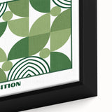 Bohemian Wall Art | Green Bauhaus Geometric Boho Canvas | Eclectic Art Print