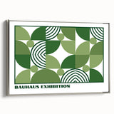 Bohemian Wall Art | Green Bauhaus Geometric Boho Canvas | Eclectic Art Print