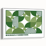 Bohemian Wall Art | Green Bauhaus Geometric Boho Canvas | Eclectic Art Print