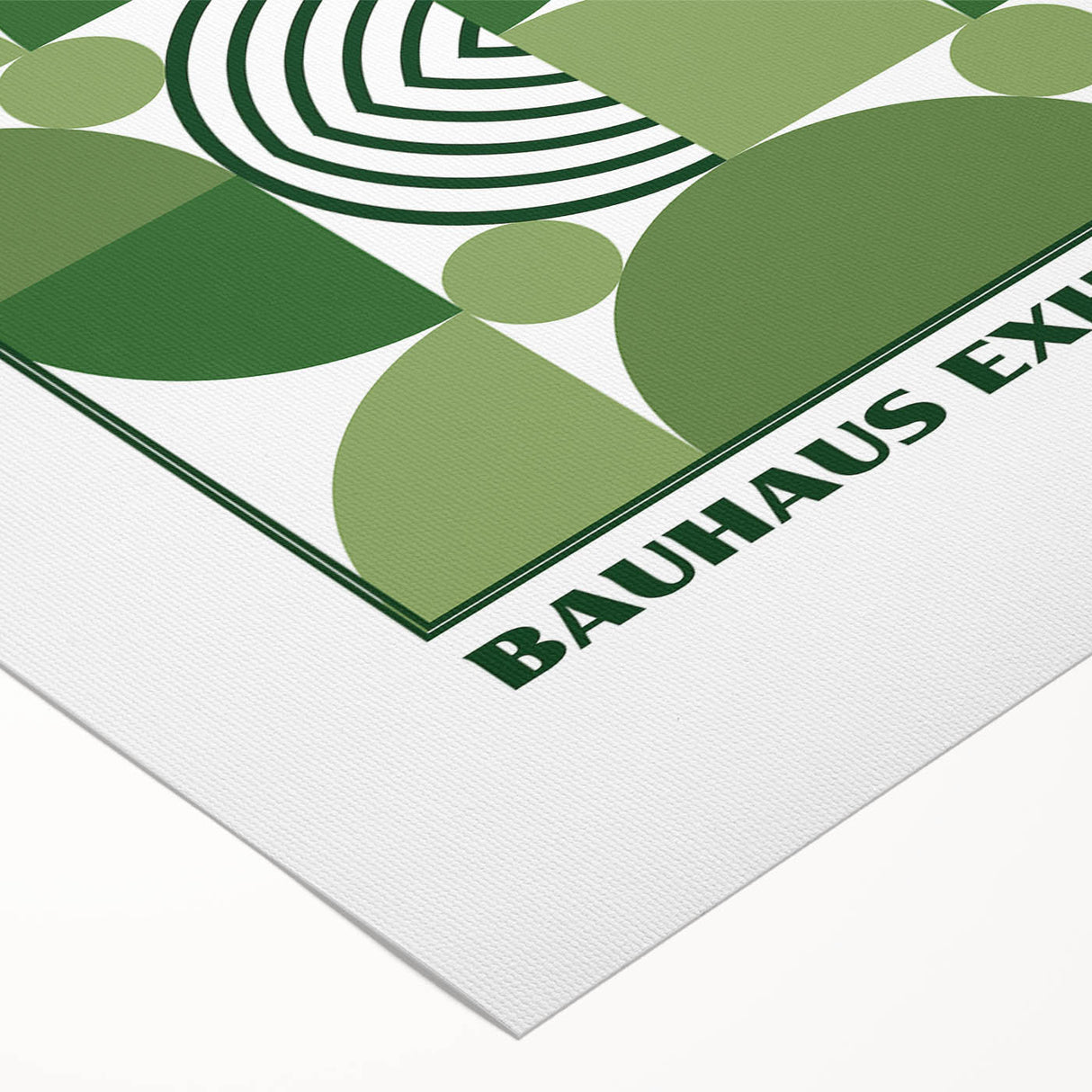 Bohemian Wall Art | Green Bauhaus Geometric Boho Canvas | Eclectic Art Print