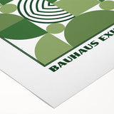 Bohemian Wall Art | Green Bauhaus Geometric Boho Canvas | Eclectic Art Print