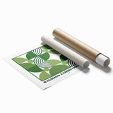 Bohemian Wall Art | Green Bauhaus Geometric Boho Canvas | Eclectic Art Print