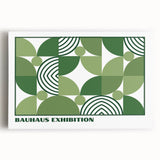 Bohemian Wall Art | Green Bauhaus Geometric Boho Canvas | Eclectic Art Print