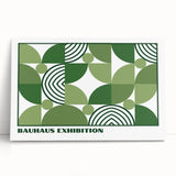 Bohemian Wall Art | Green Bauhaus Geometric Boho Canvas | Eclectic Art Print