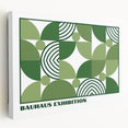 Bohemian Wall Art | Green Bauhaus Geometric Boho Canvas | Eclectic Art Print