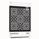 Bohemian Wall Art | Bauhaus Geometric Grid Boho Canvas | Eclectic Print