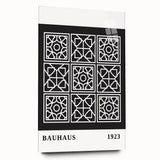 Bohemian Wall Art | Bauhaus Geometric Grid Boho Canvas | Eclectic Print