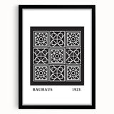 Bohemian Wall Art | Bauhaus Geometric Grid Boho Canvas | Eclectic Print