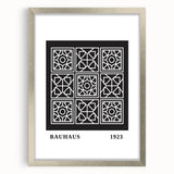 Bohemian Wall Art | Bauhaus Geometric Grid Boho Canvas | Eclectic Print